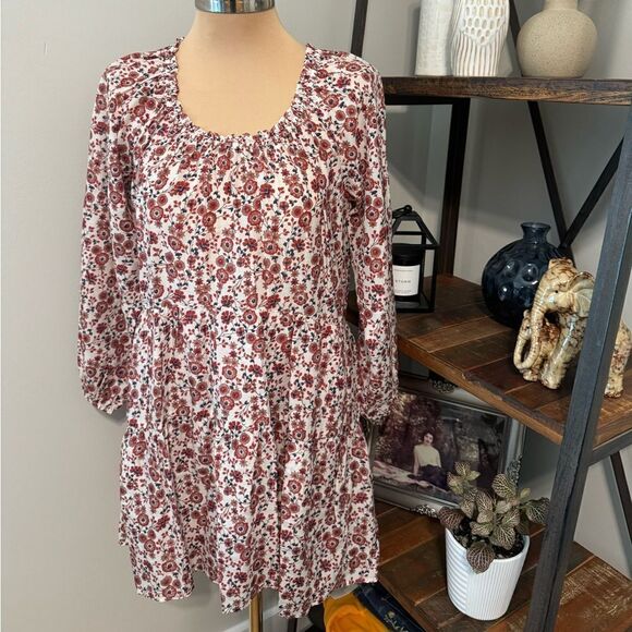 Xirena Dalyn Dress Women's XS Tiered Floral Red Spark Cotton Silk Blend NWT - Picture 2 of 15